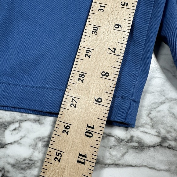 IZOD Men's Stretch Shorts Sz 40 Relaxed Fit Flat Front Saltwater Chino Blue NEW - Picture 13 of 13